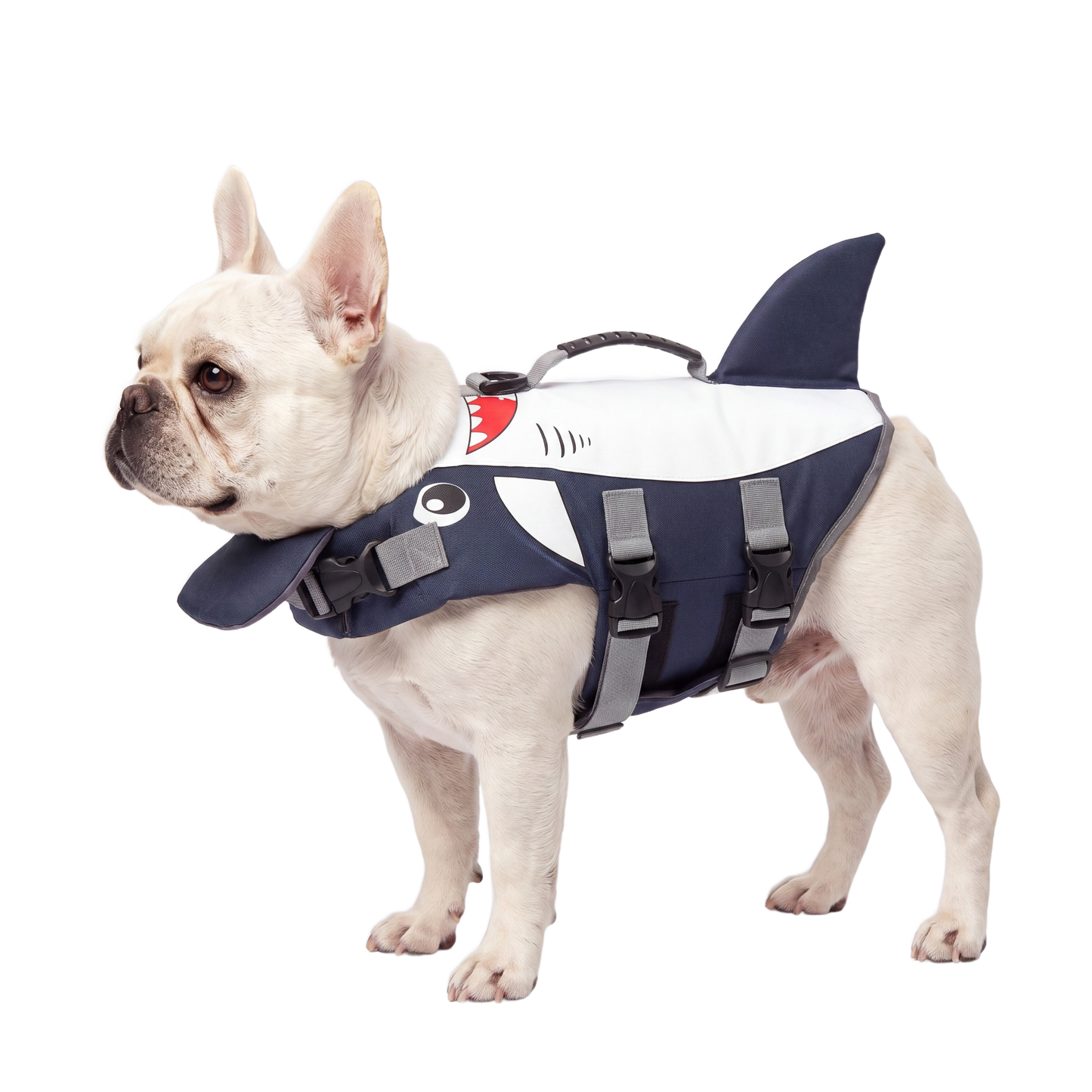 AquaPaw Life Jacket - Shark Shape White - AI product shot